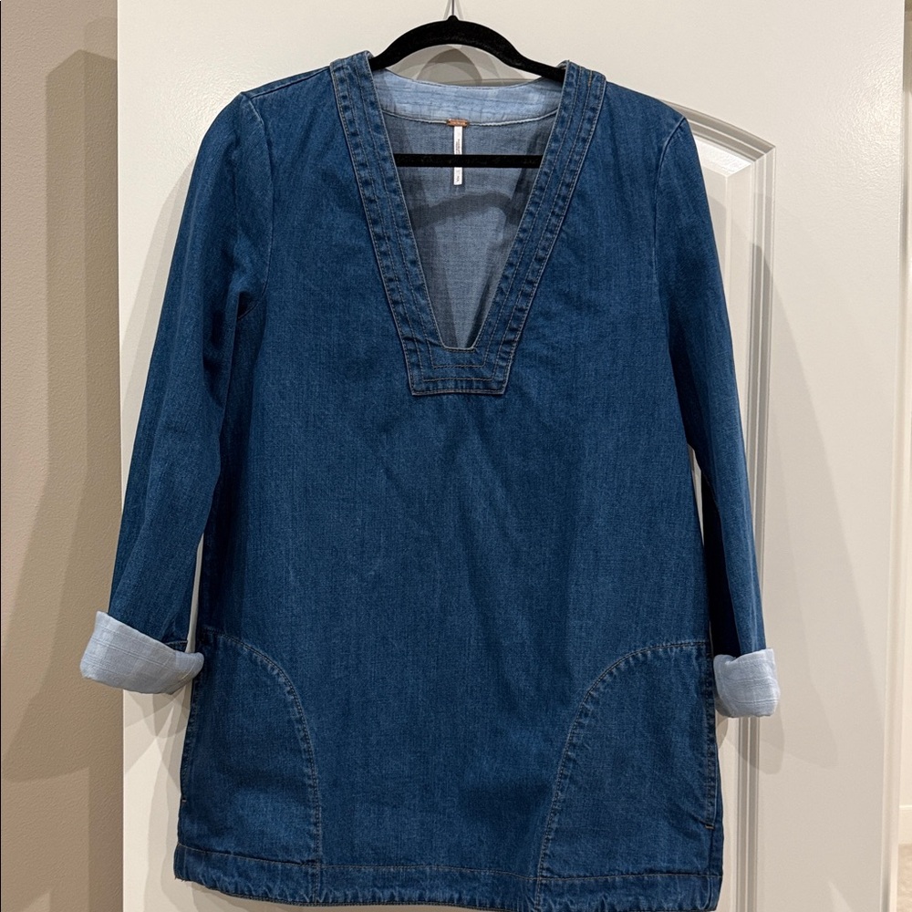 Free People Denim Mini-Dress/Tunic